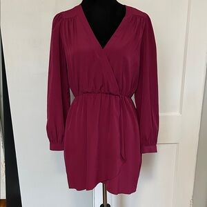 Honey Belle Burgundy Long Sleeve Dress